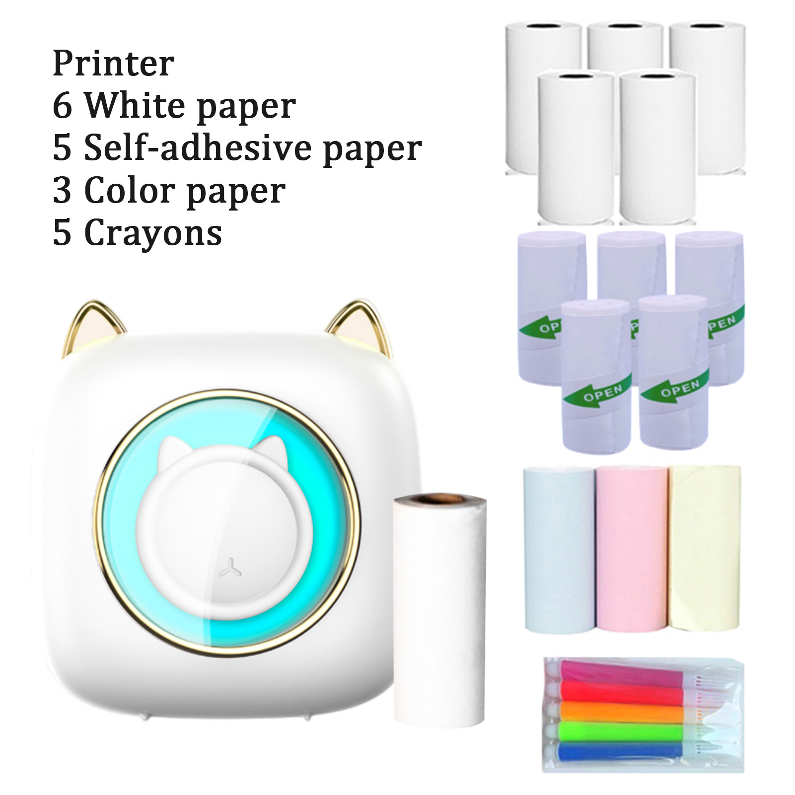Mini Pocket Thermal Printer Paper Roll - 【ใหม่】เครื่องพิมพ์ความร้อนแบบพกพา C23 เครื่องพิมพ์พกพาขนาดเล็กไร้สาย การเชื่อมต่อ BT ความละเอียด