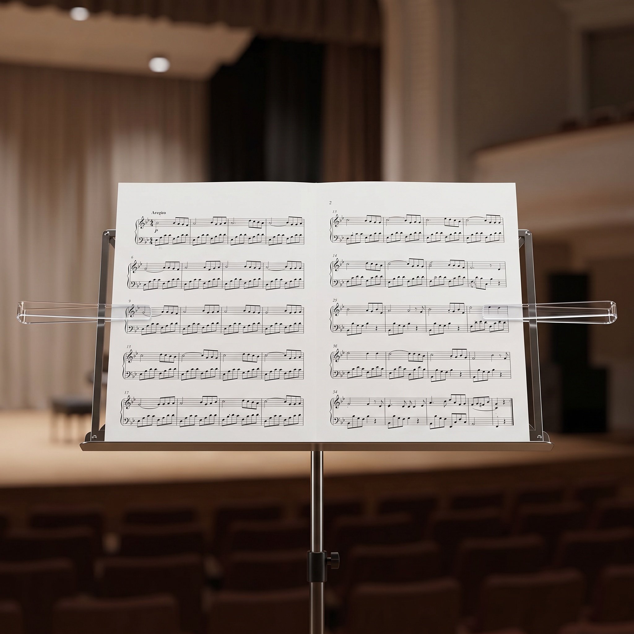 Clear Acrylic Book Stand Holder - 6 คู่ คลิปหนีบโน้ตเพลงอะคริลิกใส ที่หนีบหน้ากระดาษโน้ต สำหรับเปียโน กีตาร์