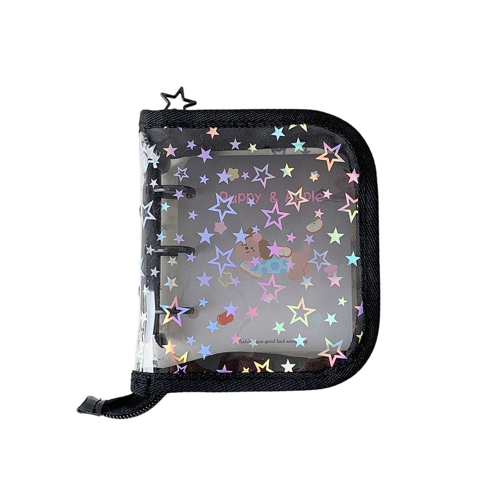 Kpop Photo Card Binder 3 Inch - 1 ชิ้น อัลบั้มใส่การ์ด PVC A8 ลายดาวกลิตเตอร์
