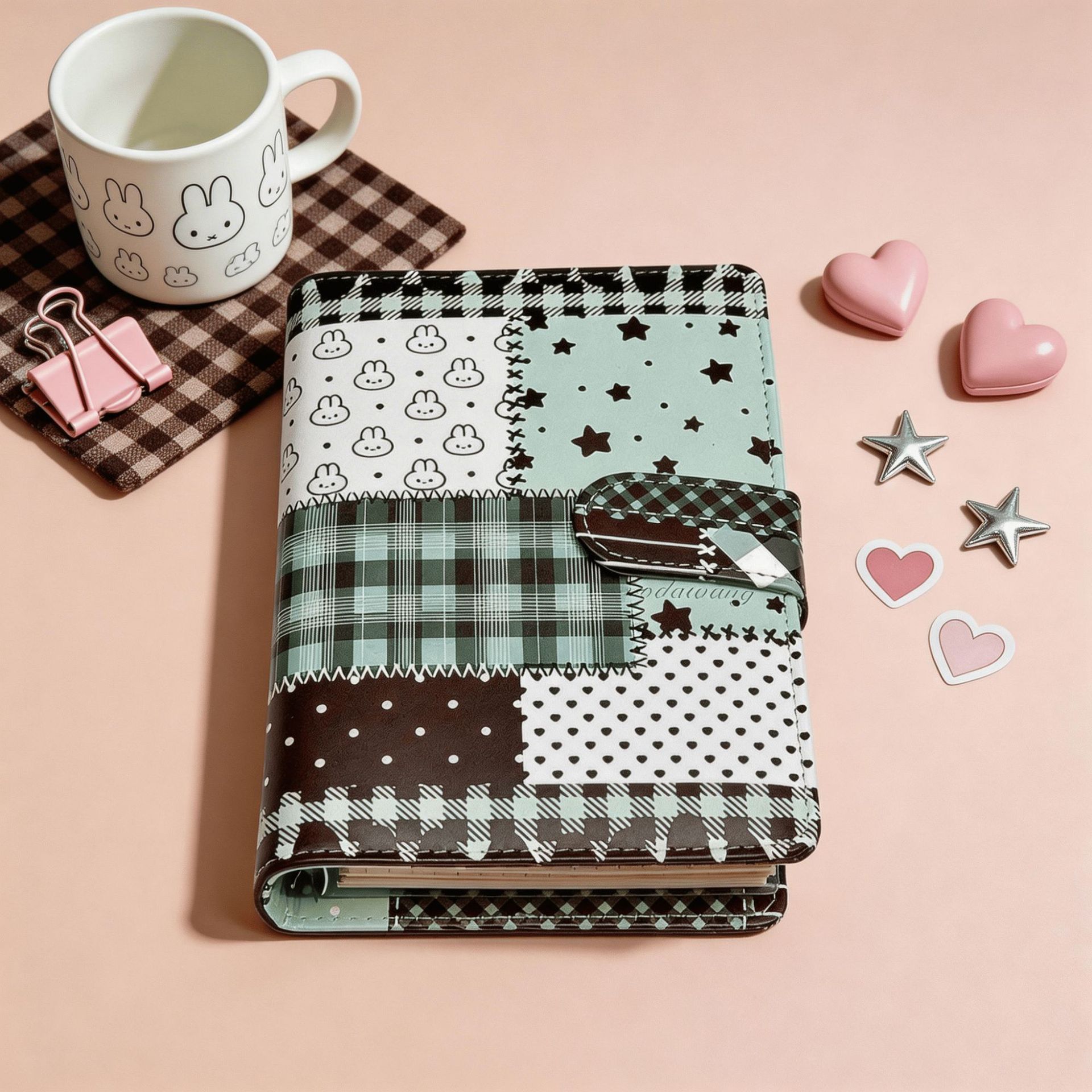 Vintage Leather Journal Notebook - สมุดโน้ตแบบสันเย็บสีเขียว A6 สมุดโน้ตแบบถอดได้ PU สำหรับนักเรียน พกพาสะดวก