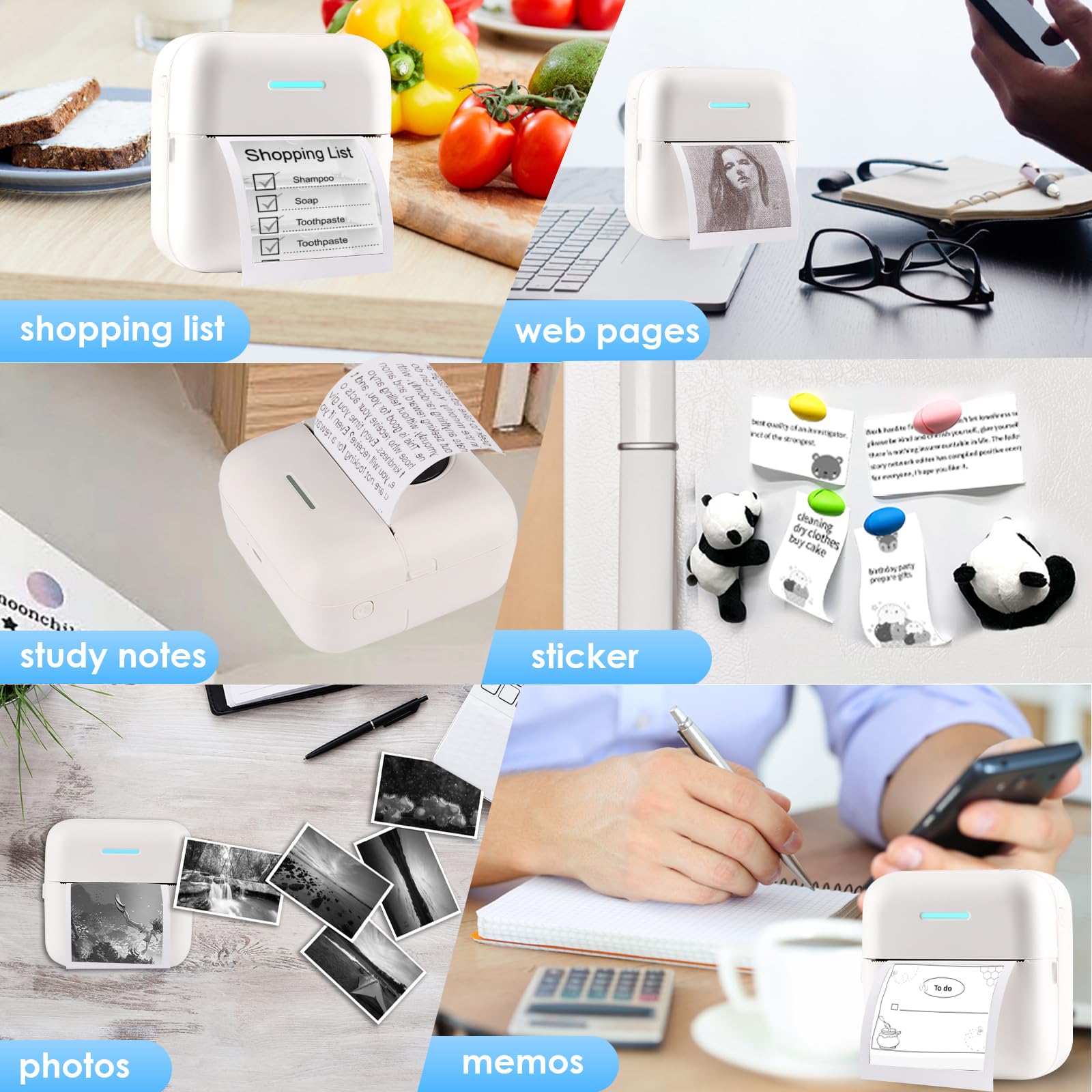กระดาษพิมพ์แบบไม่ใช้หมึกความร้ - Mini Pocket Thermal Printer Paper Roll บทวิจารณ์และราคา