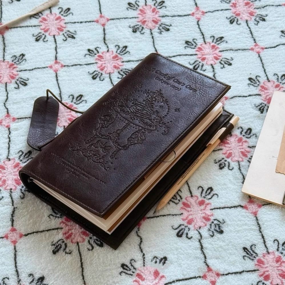สมุดโน้ตสีดำสไตล์วินเทจ หนัง P - Vintage Leather Journal Notebook บทวิจารณ์และราคา
