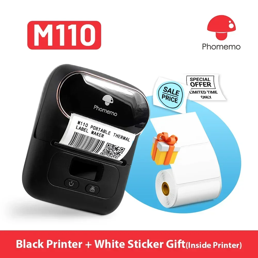 Phomemo M110 Mini แบบพกพาเครื่ - Mini Pocket Thermal Printer Paper Roll บทวิจารณ์และราคา