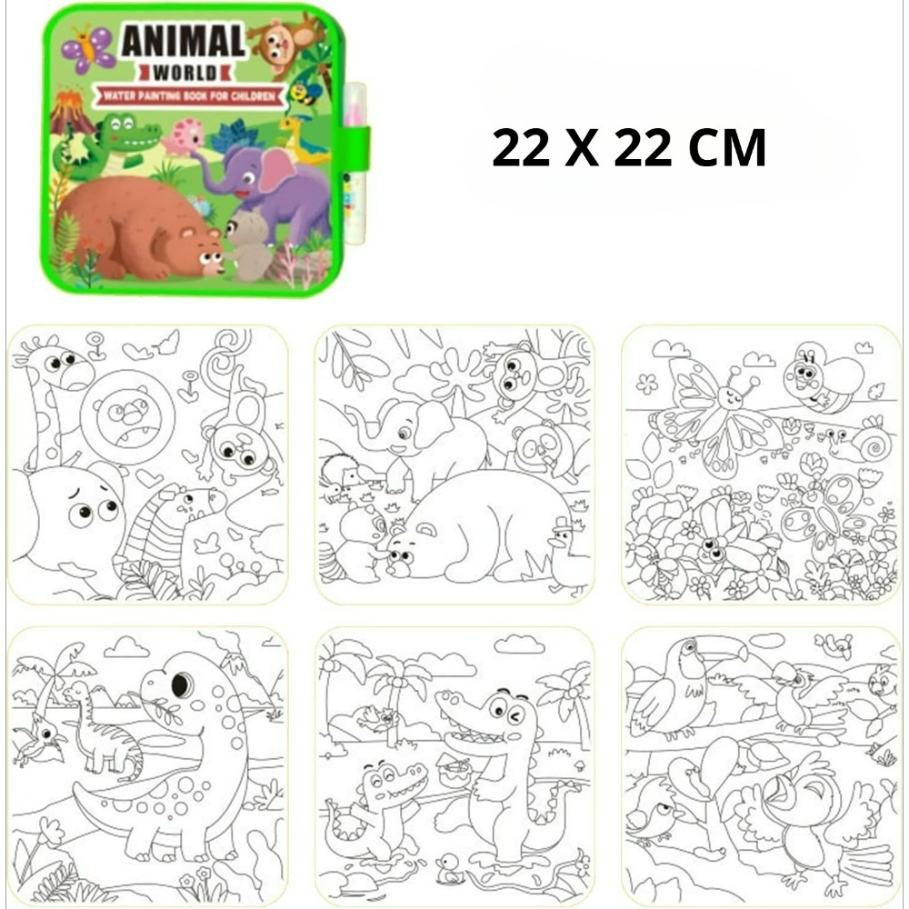 ชุดสมุดระบายสีน้ำวิเศษพร้อมปาก - Reusable Water Magic Coloring Book บทวิจารณ์และราคา