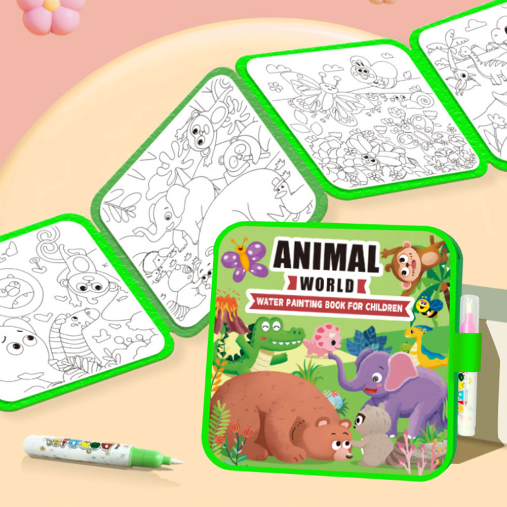 Kids Magics หนังสือระบายสีน้ำก - Reusable Water Magic Coloring Book บทวิจารณ์และราคา