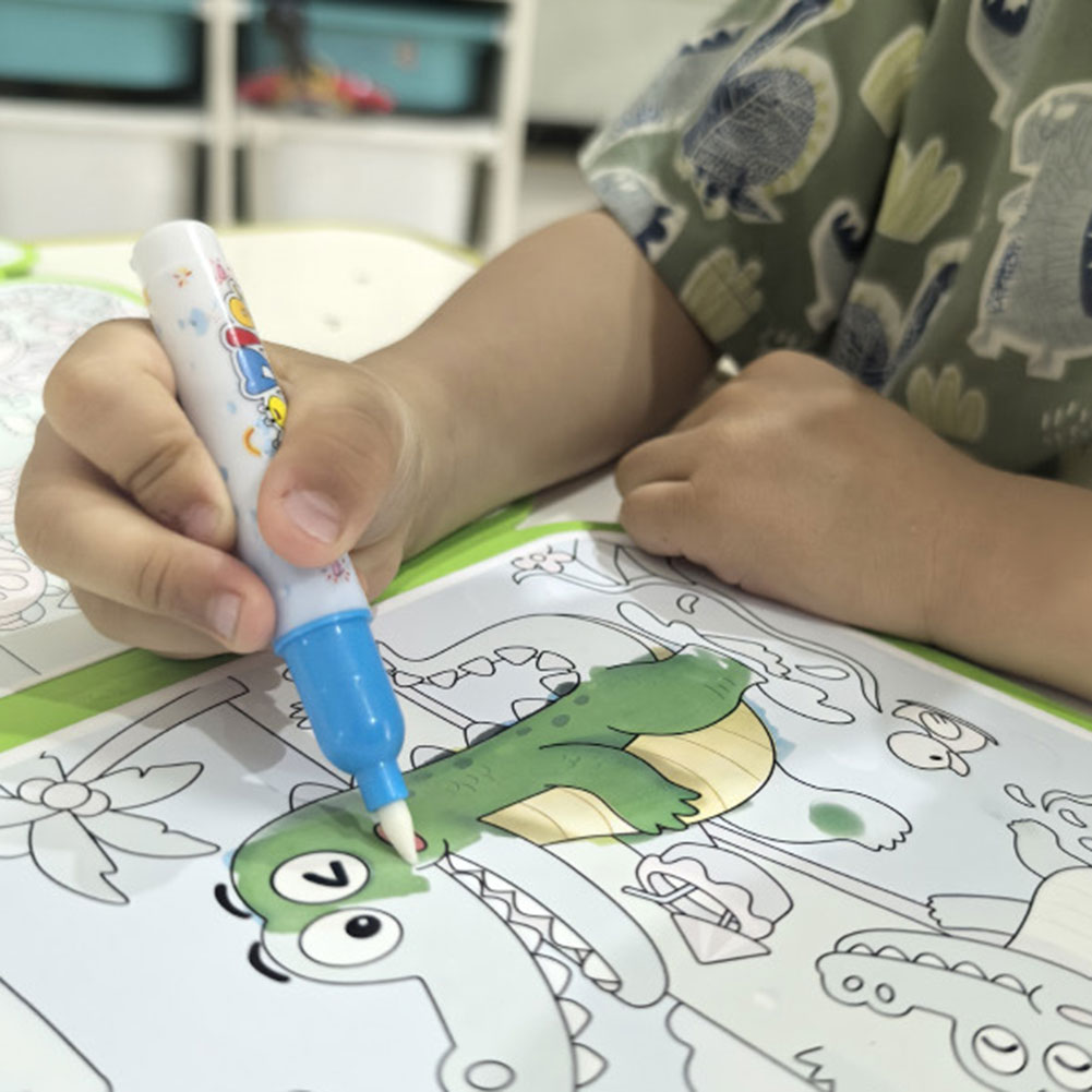 Kids Magics หนังสือระบายสีน้ำก - Reusable Water Magic Coloring Book บทวิจารณ์และราคา