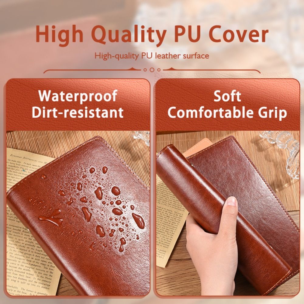 สมุดโน้ตแบบถอดได้ A5/A6 ปกหนัง - Vintage Leather Journal Notebook บทวิจารณ์และราคา